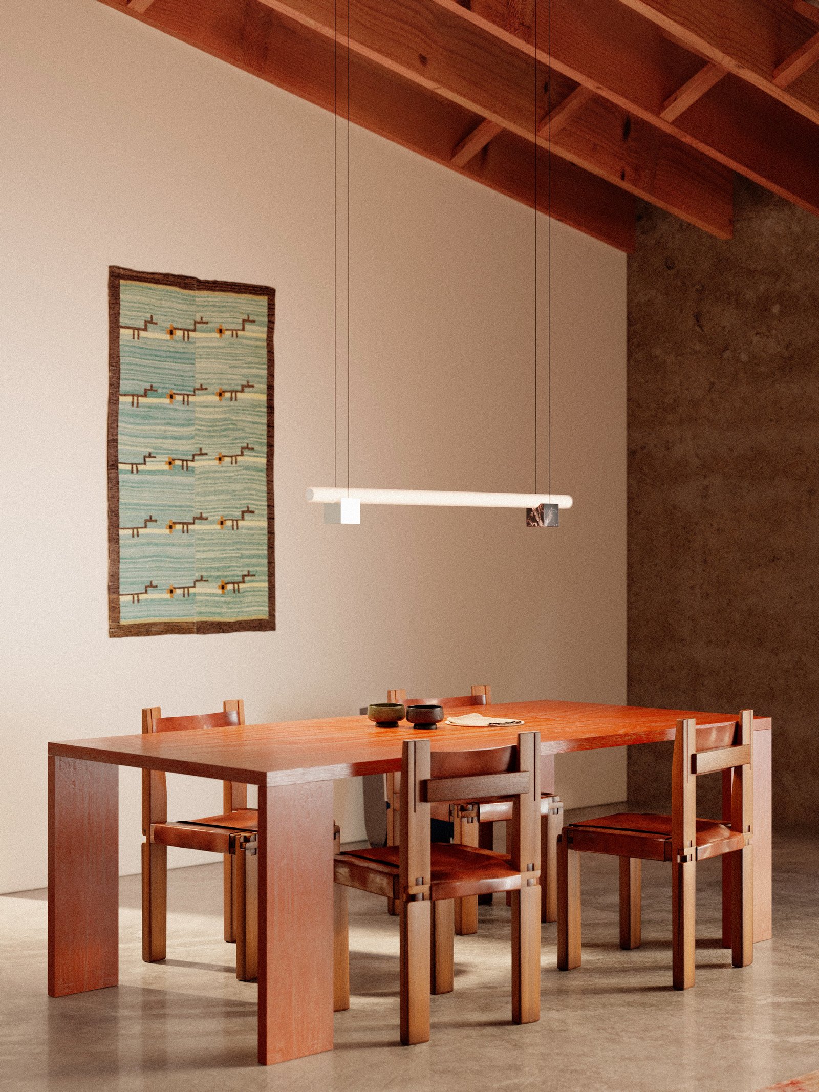 Lambert & Fils isle suspension lamp in a californian modern interior setting